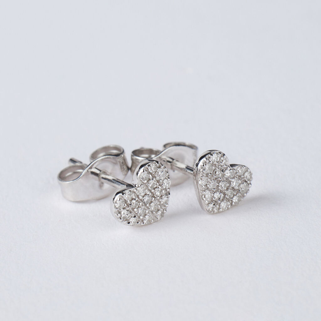 Orecchini Lobo Sophia Oro Bianco Diamante