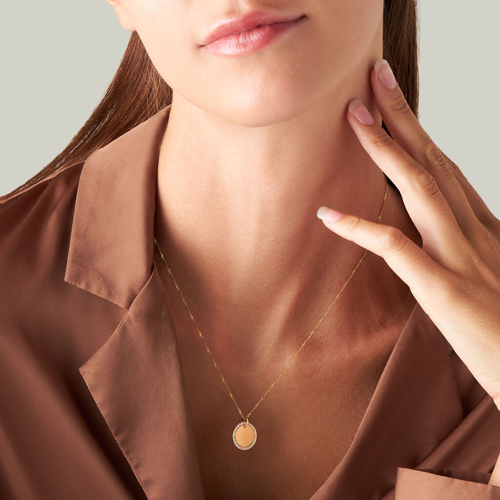 Pendente Poème Oro Giallo Cubic Zirconia - Ciondoli con Incisione Donna | Stroili