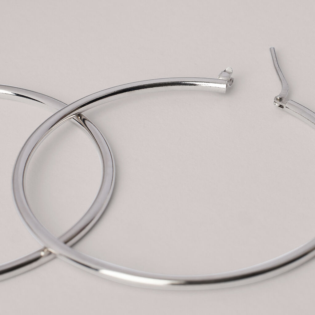 Orecchini A Cerchio Silver Collection Argento Rodiato