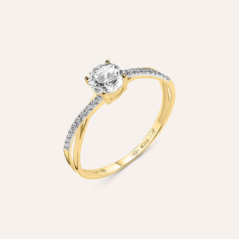 Anello Solitario Claire Oro Giallo Cubic Zirconia - Anelli con Pietre Donna | Stroili