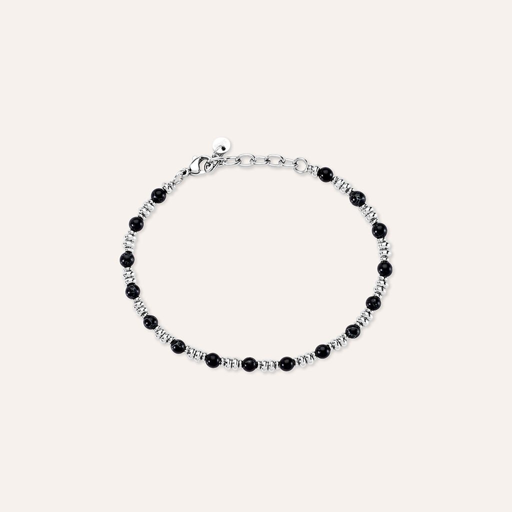 Bracciale Man Code Acciaio Onice