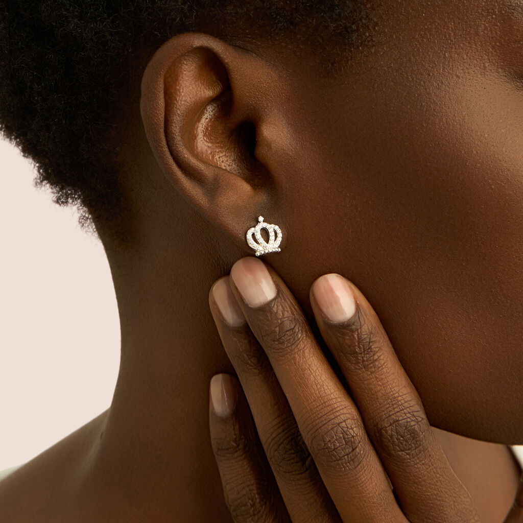 Orecchini Lobo Silver Moments Argento Rodiato Cubic Zirconia