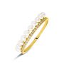 Anello Riviere Gabrielle Oro Giallo Perla D'Acqua Dolce Cubic Zirconia