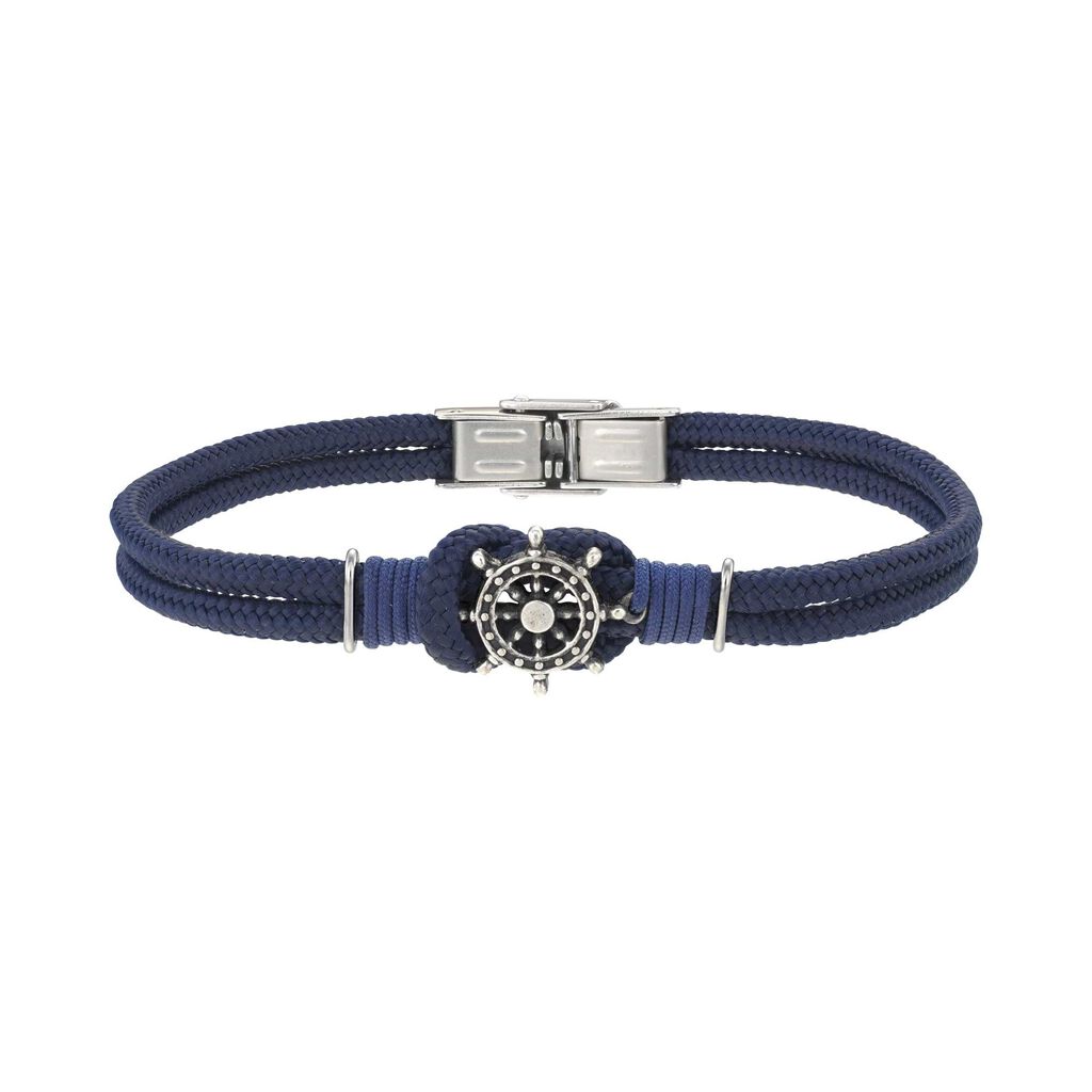 Bracciale Rosa Dei Venti In Corda E Acciaio