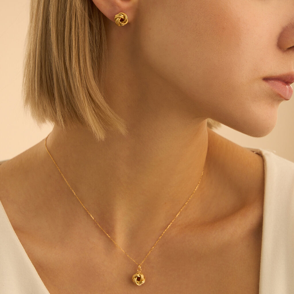 Orecchini Lobo Gold Essence Oro Giallo - Orecchini a Lobo Donna | Stroili