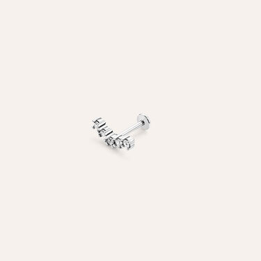 Piercing Orecchio Moonlight Titanio ASTM F136 Bianco Cubic Zirconia