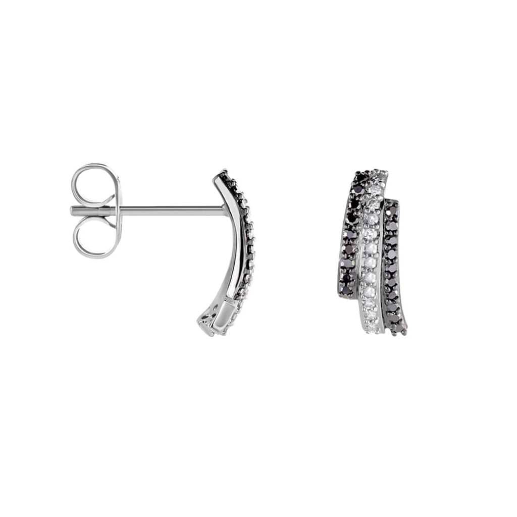 Orecchini Lobo Sophia Oro Bianco Diamante - Orecchini a Lobo Donna | Stroili