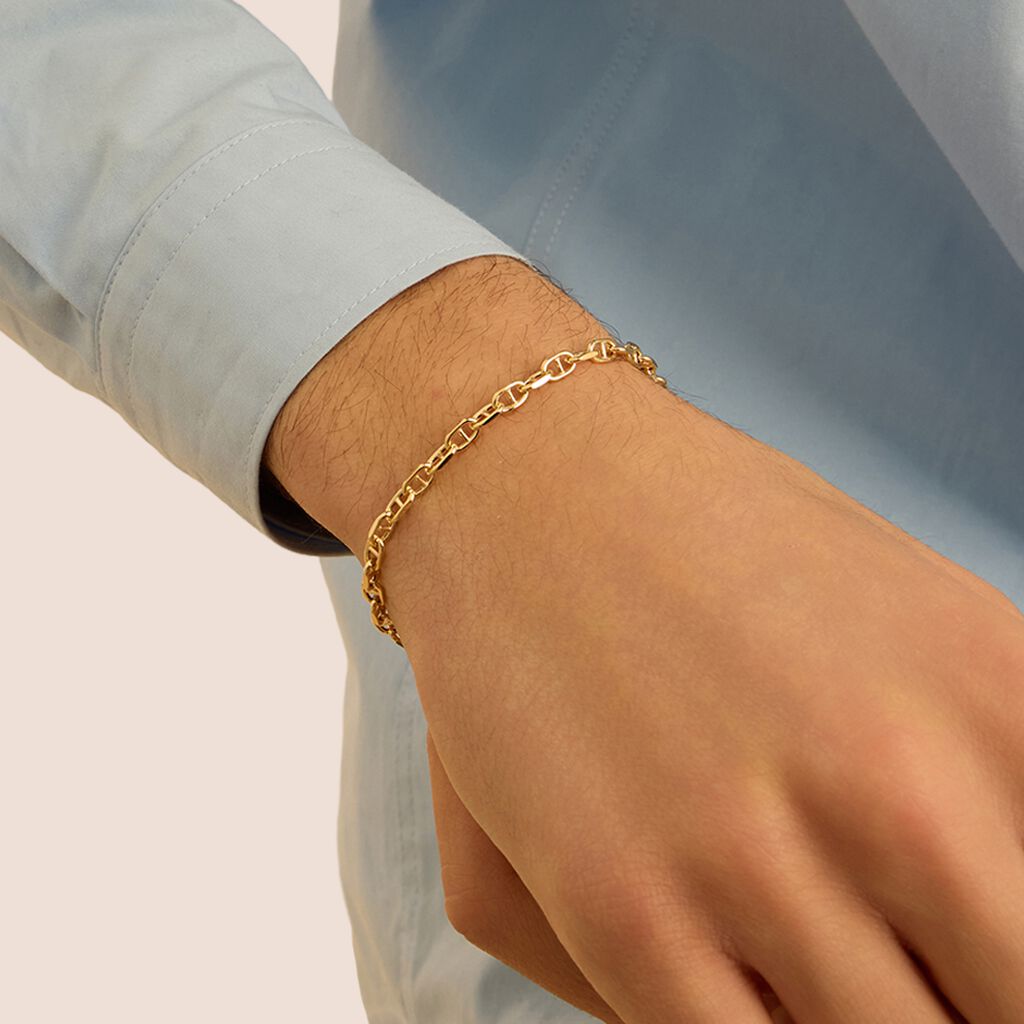 Bracciale Catena Oro Uomo Oro Giallo