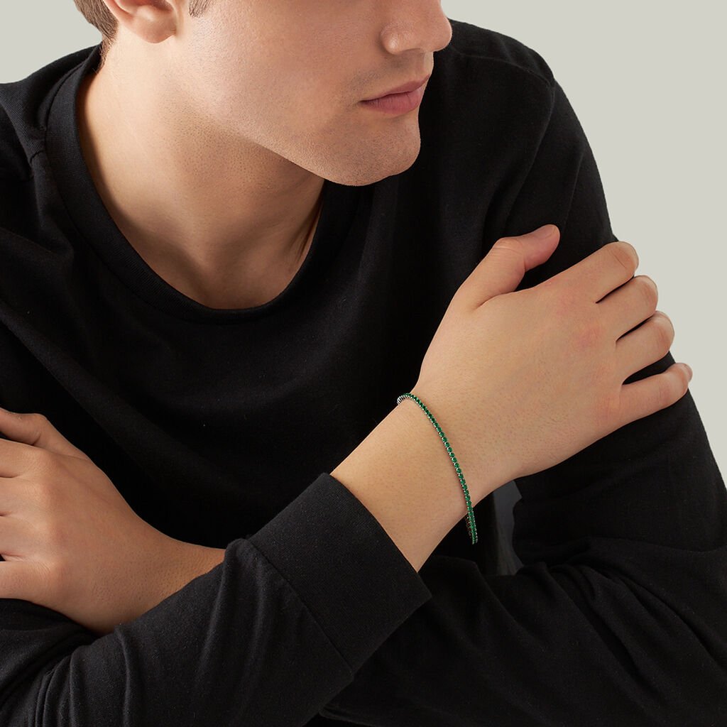 Bracciale Tennis Man Code Acciaio Cristallo - Bracciali Tennis Uomo | Stroili