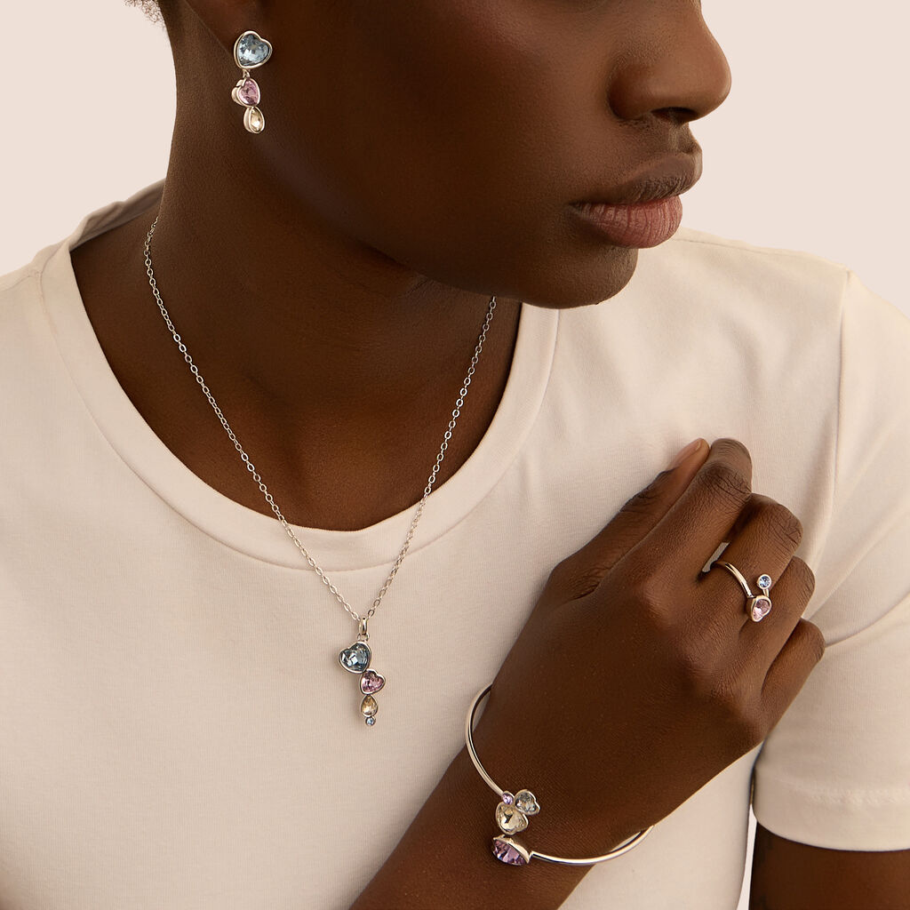 Collana Violet Ottone Cristallo