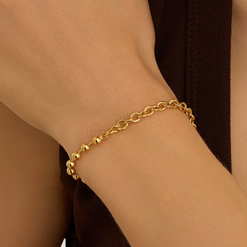 Bracciale Catena Silver Collection Argento Dorato