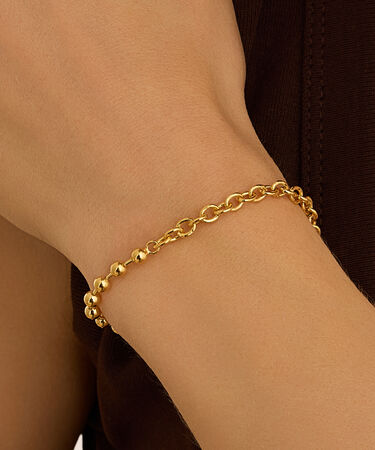 Bracciale Catena Silver Collection Argento Dorato