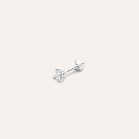Piercing Orecchio Tragus Helix Conch Bon Ton Oro Bianco Cubic Zirconia - Piercing Orecchio Donna | Stroili