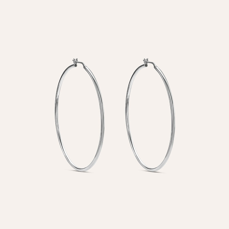 Orecchini A Cerchio Silver Collection Argento Rodiato - Orecchini a Cerchio Donna | Stroili