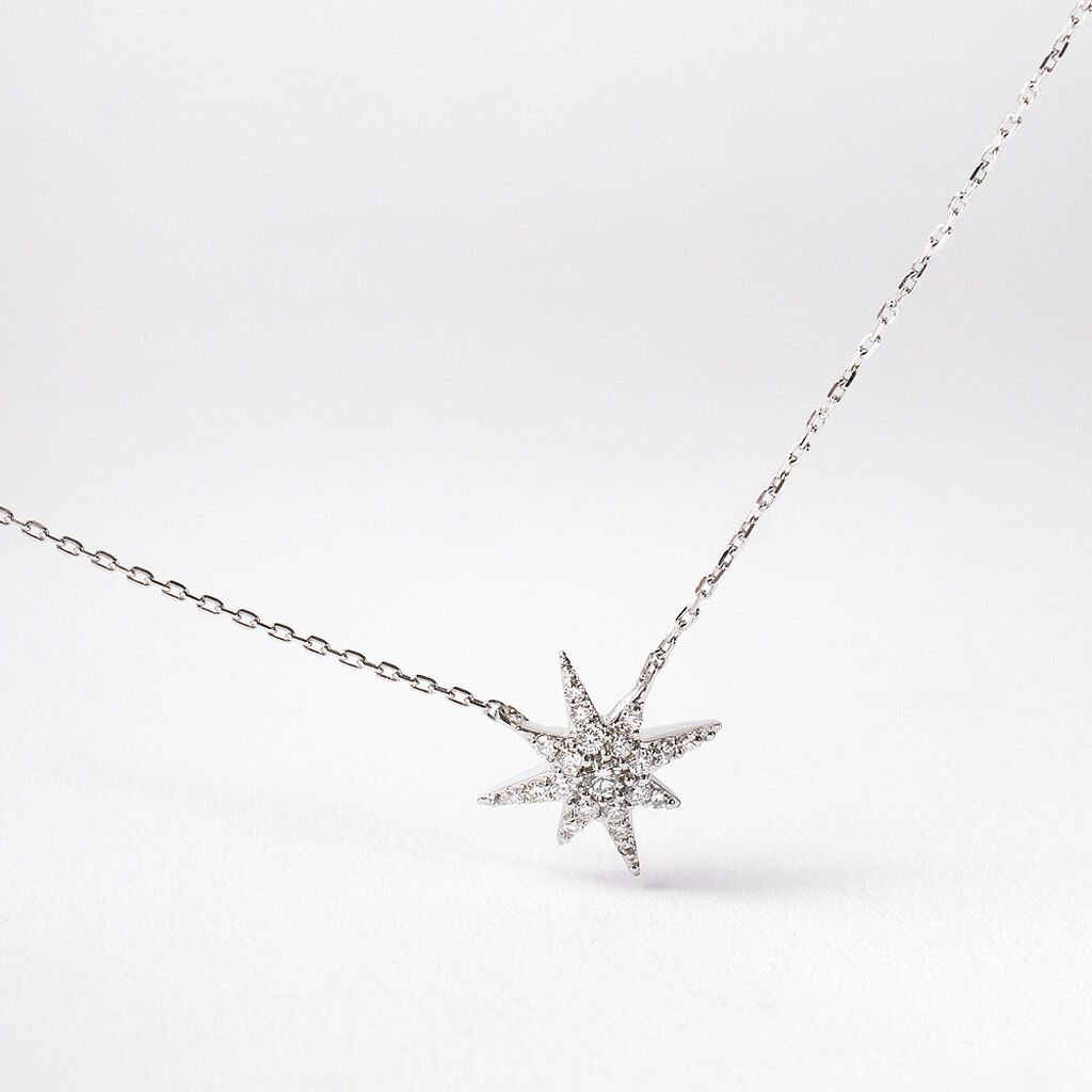 Collana Sophia Oro Bianco Diamante - Collane Donna | Stroili