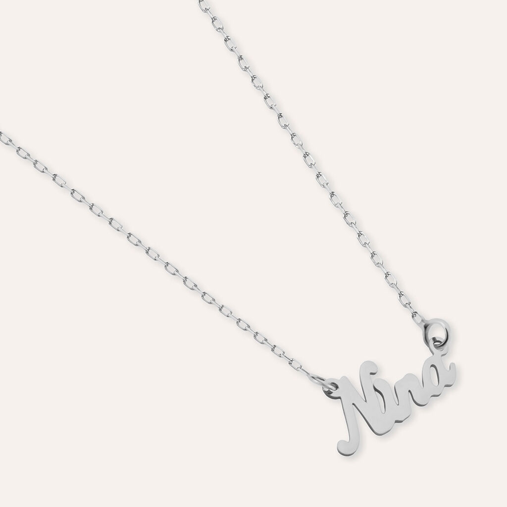 Collana Nina Gold Names Oro Bianco