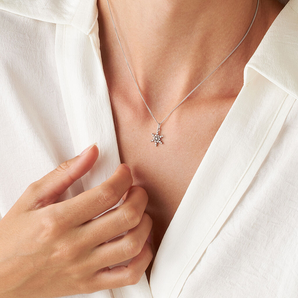 Pendente Poème Oro Bianco Cubic Zirconia - Ciondoli Donna | Stroili