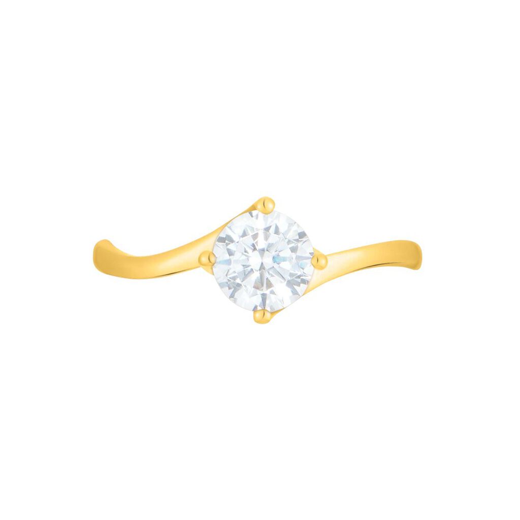Anello Solitario Claire Oro Giallo E Cubic Zirconia - Anelli con Pietre Donna | Stroili