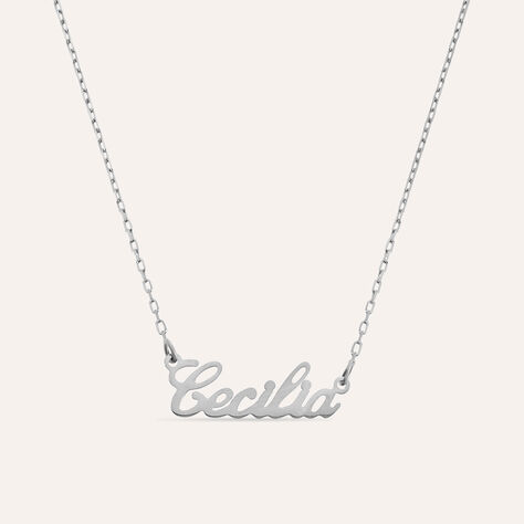 Collana Cecilia Gold Names Oro Bianco - Collane Unisex | Stroili