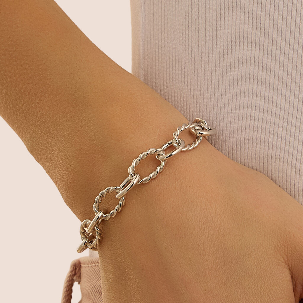 Bracciale Catena Silver Collection Argento Rodiato