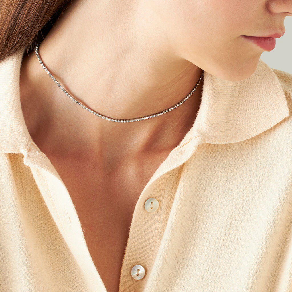 Collana Tennis Romantic Shine Metallo Cristallo - Collane Tennis Donna | Stroili