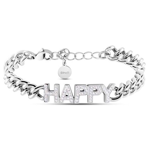 Bracciale Lady Message Acciaio Cristallo - Bracciali Donna | Stroili