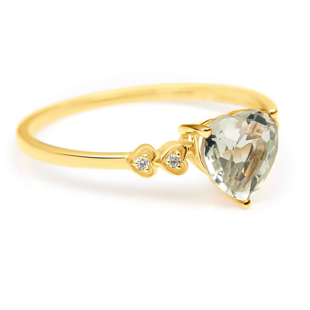 Anello Solitario Amélie Oro Giallo Ametista Cubic Zirconia - Anelli con Pietre Donna | Stroili