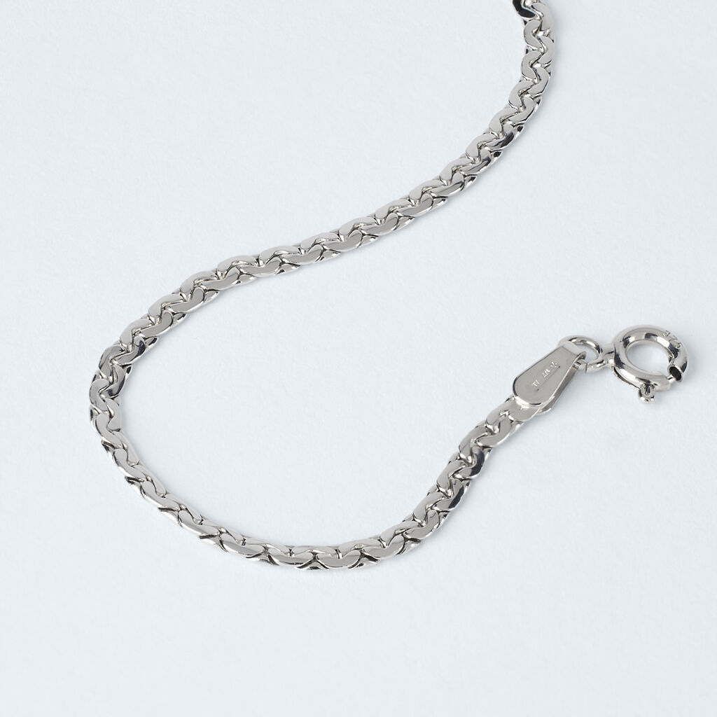 Bracciale Catena Colette Oro Bianco - Bracciali Donna | Stroili