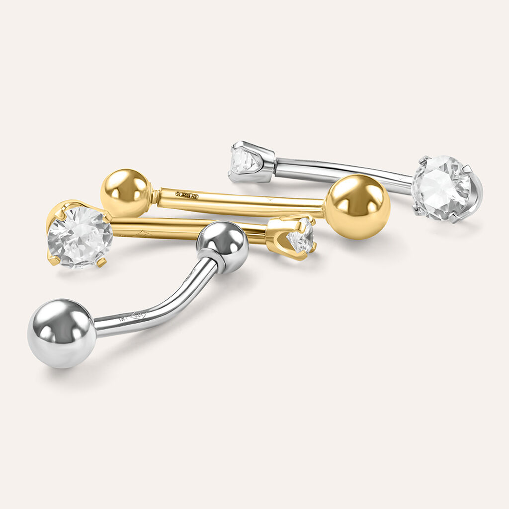 Piercing Ombelico Bon Ton Oro Bianco Cubic Zirconia - Gioielli Donna | Stroili