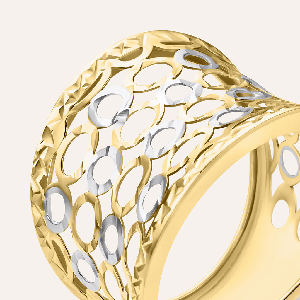 Anello Fascia Golden Lover Oro Bicolore - Anelli 18 Carati Donna | Stroili