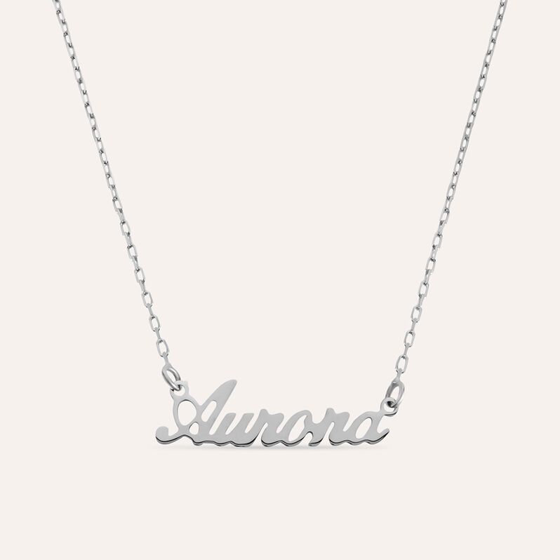 Collana Aurora Gold Names Oro Bianco - Collane Unisex | Stroili