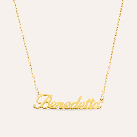 Collana Benedetta Gold Names Oro Giallo - Collane Unisex | Stroili