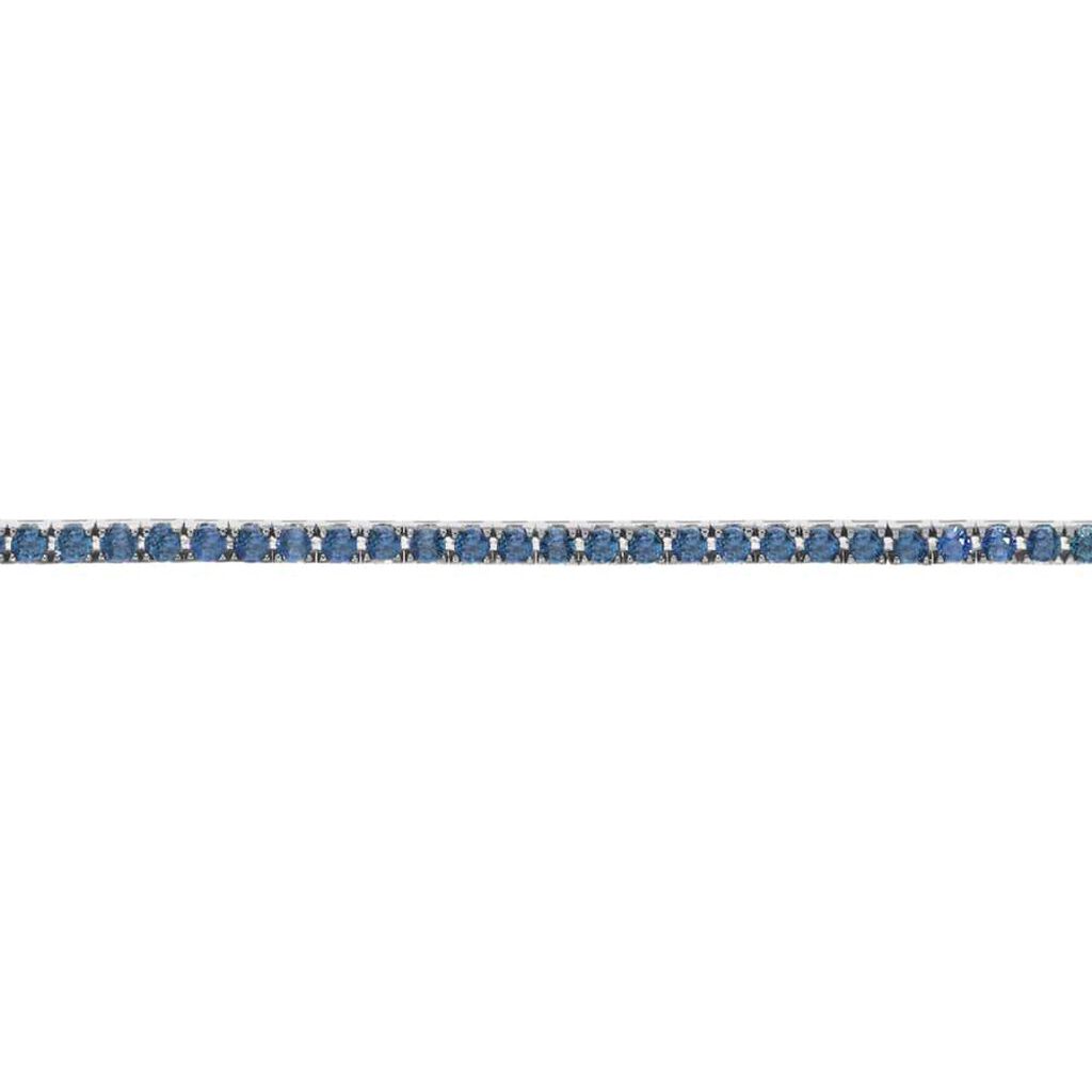 Bracciale Tennis Charlotte Oro Bianco Zaffiro - Bracciali Tennis Donna | Stroili