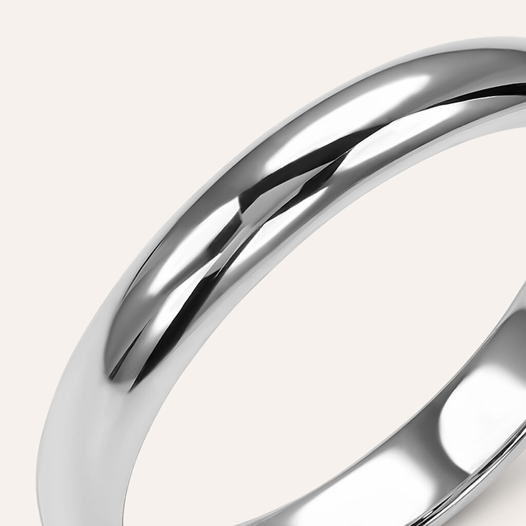 Fede Classica Leggera 3.2 mm Oro Bianco - Anelli con Incisione Unisex | Stroili