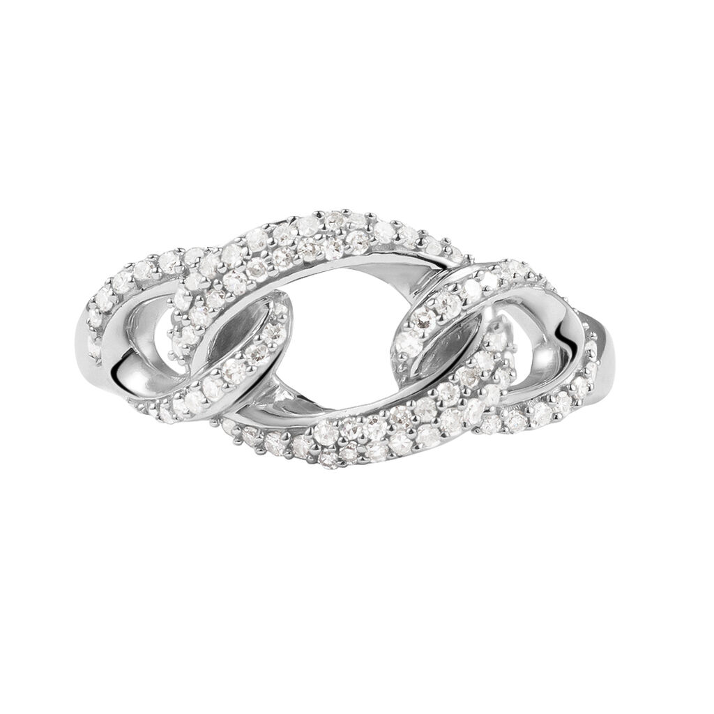 Anello Fascia Sophia Oro Bianco Diamante - Anelli con Pietre Donna | Stroili