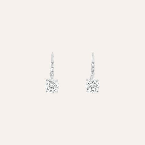 Orecchini Pendenti Punto Luce Claire Oro Bianco Cubic Zirconia - Orecchini Pendenti Donna | Stroili