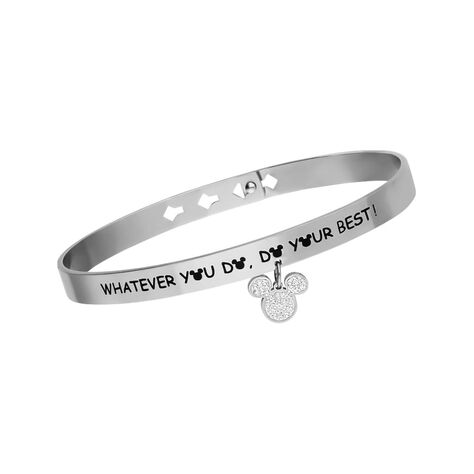 Bangle Lady Message Acciaio Disney e Cristalli - Bracciali Donna | Stroili