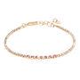 Bracciale Tennis Romantic Shine Metallo Rosa Cristallo