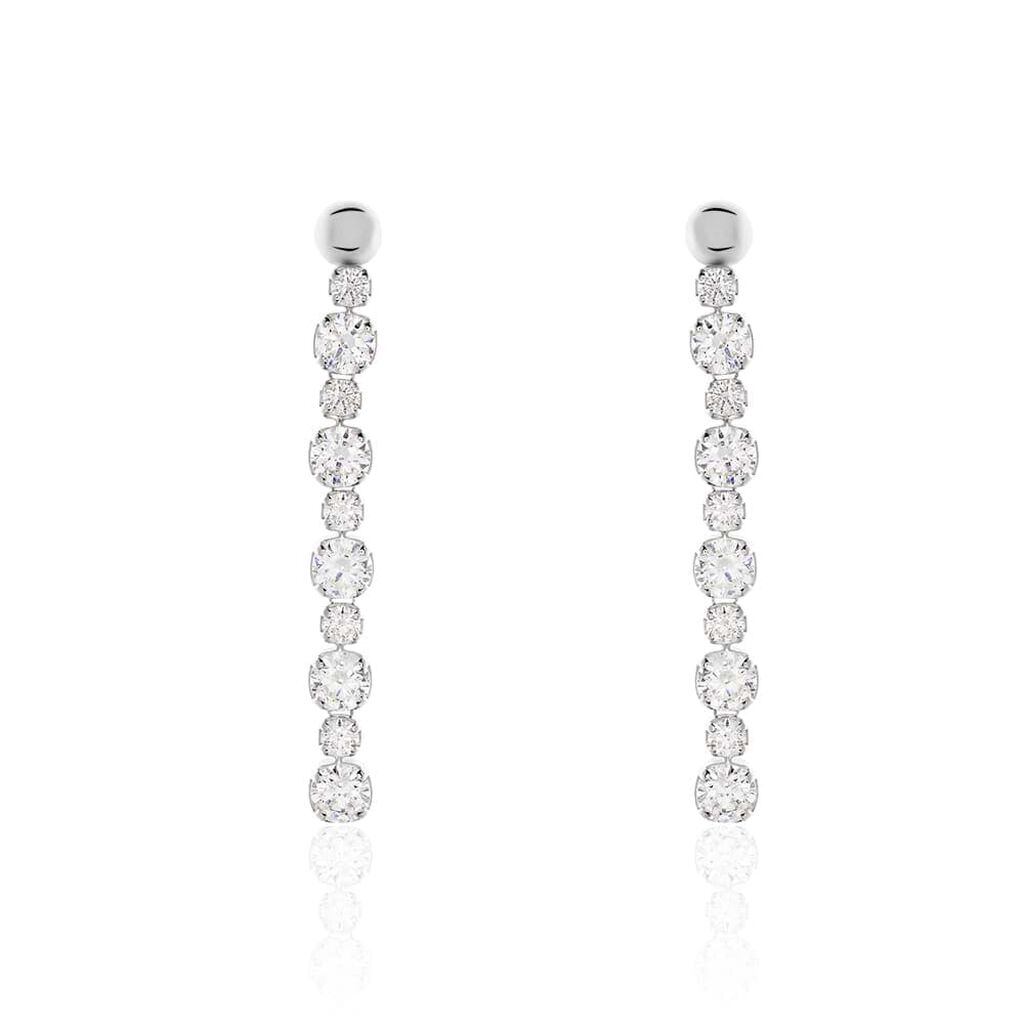 Orecchini Pendenti Tennis Silver Elegance Argento Rodiato Cubic Zirconia - Orecchini Pendenti Donna | Stroili