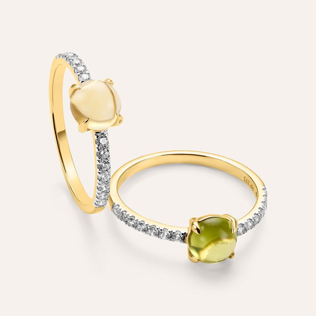 Anello Solitario Amélie Oro Giallo Citrino Cubic Zirconia - Regalo per Cerimonie Religiose Donna | Stroili