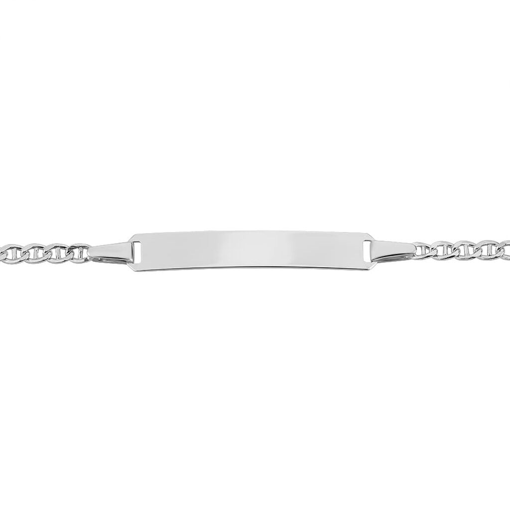 Bracciale Con Targhetta Holy Oro Bianco - Bracciali Bambino | Stroili