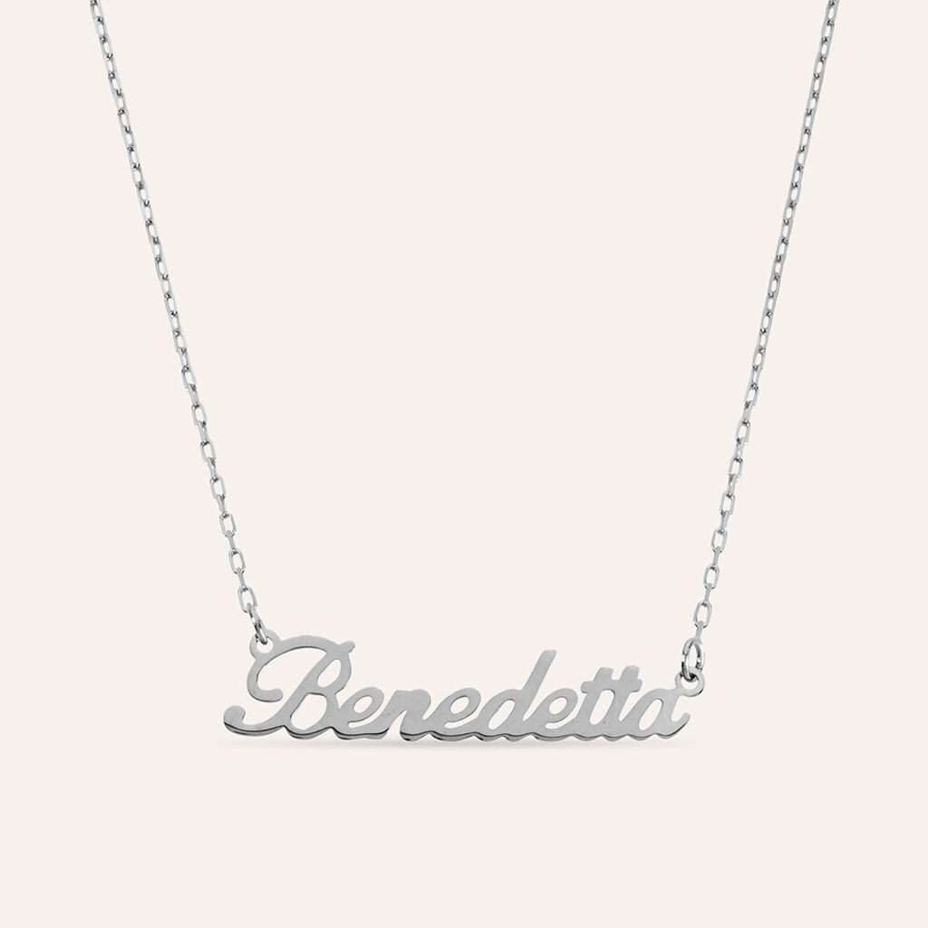 Collana Benedetta Gold Names Oro Bianco