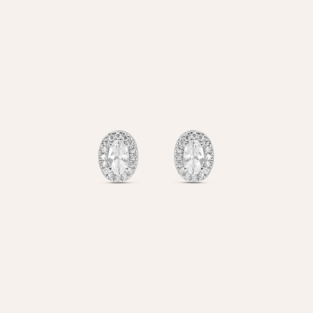 Orecchini Lobo Punto Luce Silver Elegance Argento Rodiato Cubic Zirconia - Orecchini a Lobo Donna | Stroili