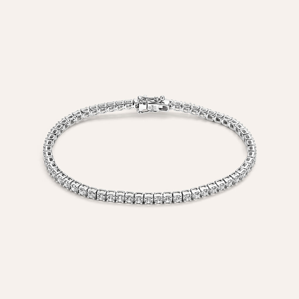 Bracciale Tennis Claire Oro Bianco Cubic Zirconia