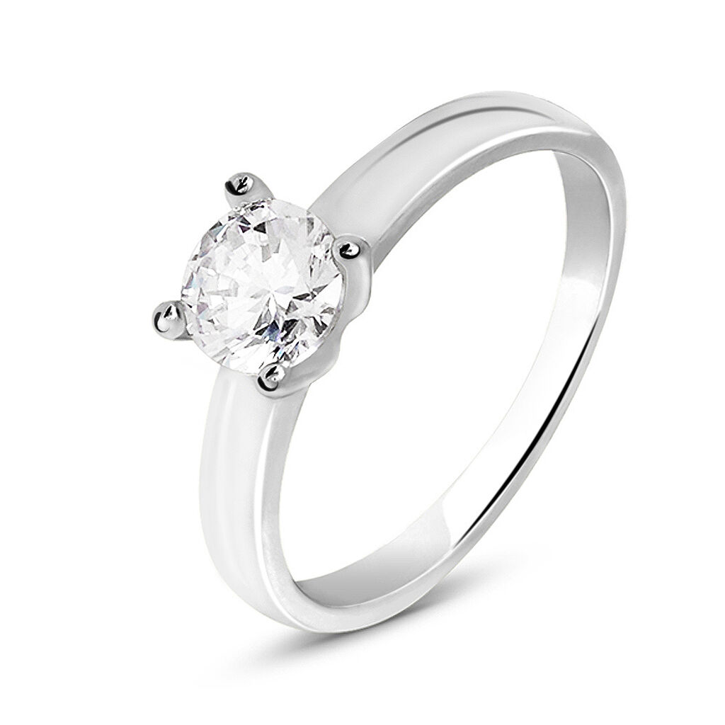 Anello Solitario Silver Elegance Argento Rodiato Cubic Zirconia