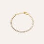 Bracciale Tennis Romantic Shine Metallo Dorato Cristallo