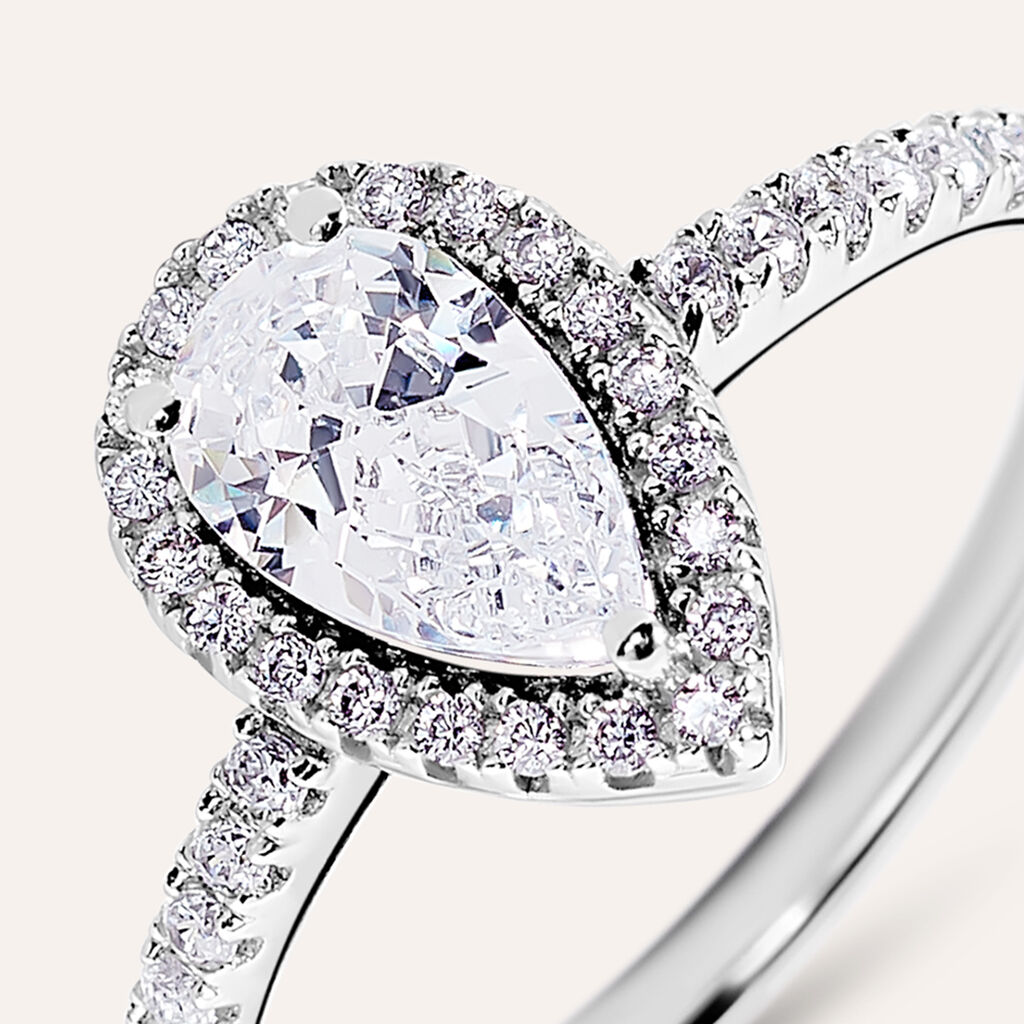 Anello Solitario Silver Elegance Argento Rodiato Cubic Zirconia