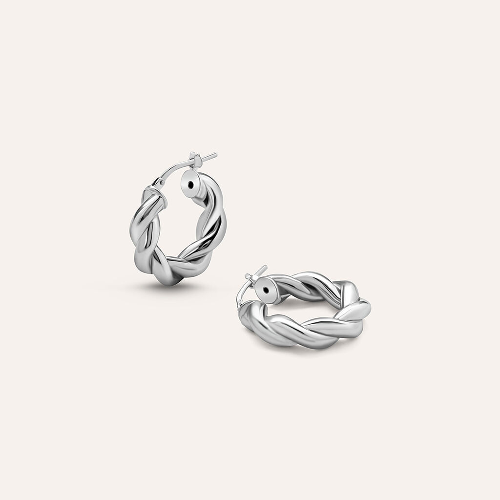 Orecchini A Cerchio Silver Collection Argento Rodiato - Gioielli Donna | Stroili