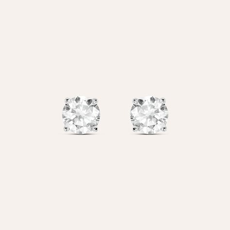 Orecchini Lobo Punto Luce Silver Elegance Argento Rodiato Cubic Zirconia - Orecchini a Lobo Donna | Stroili