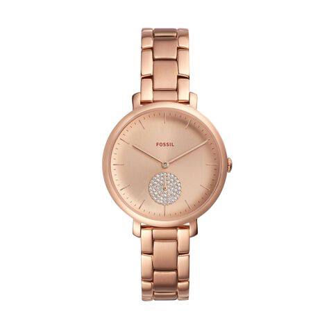 Orologio solo tempo in acciaio rosato con cristalli sul quadrante - Orologi Donna | Stroili